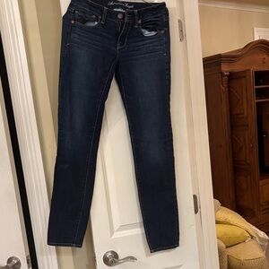 American Eagle Outfitters Women's Deep Blue Skinny Jeans
